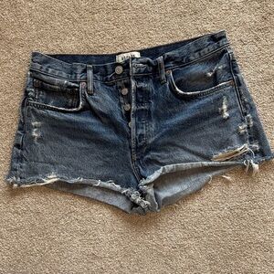 Agolde Women's Dark Blue Jean Shorts